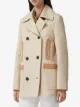 Burberry leather trim peacoat