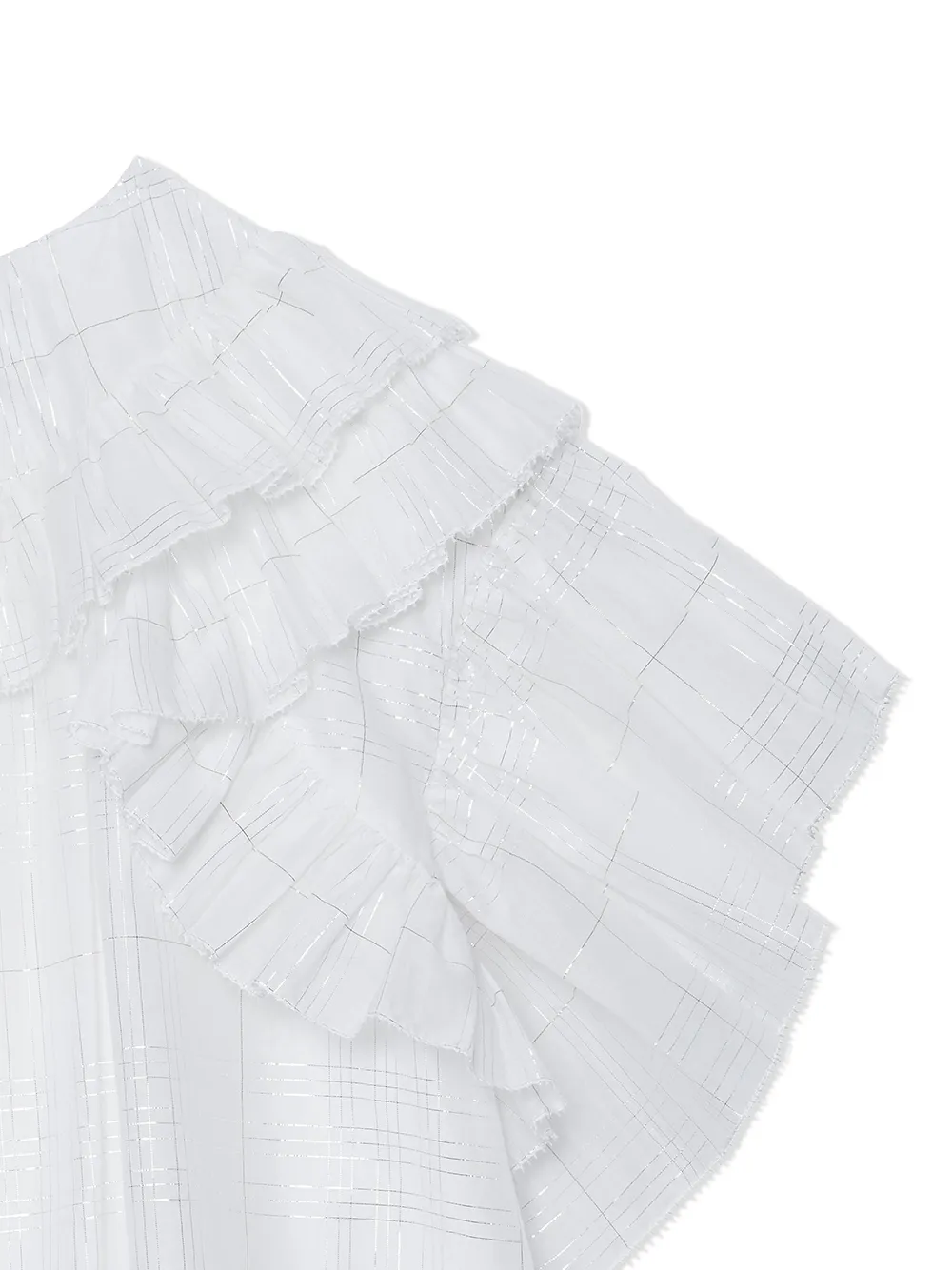 фото Burberry kids платье с круглым вырезом и оборками