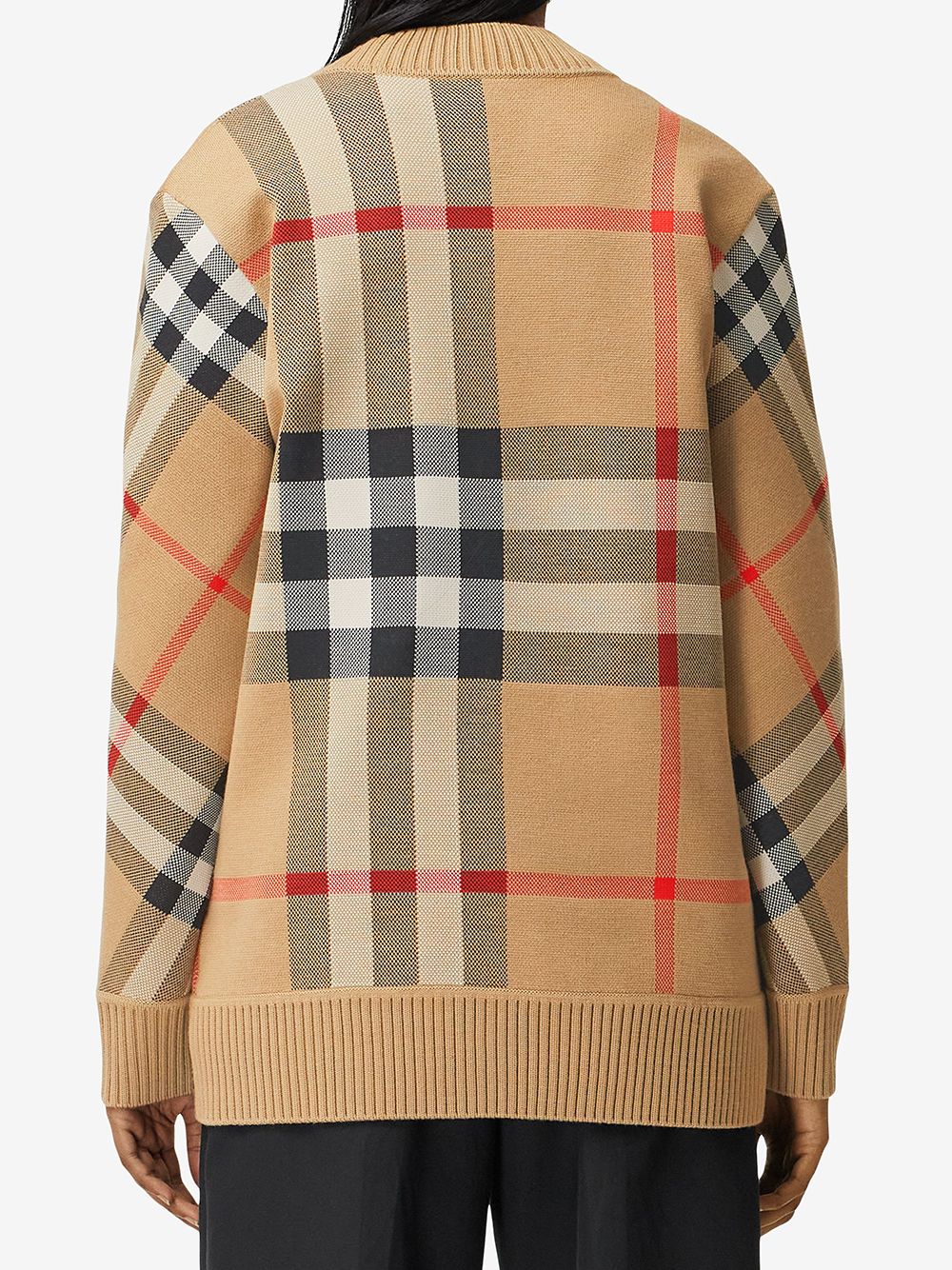 Shop Burberry Vintage Check V-neck Cardigan In Brown