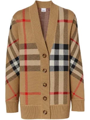 Burberry Monogram intarsia-knit Cardigan - Farfetch