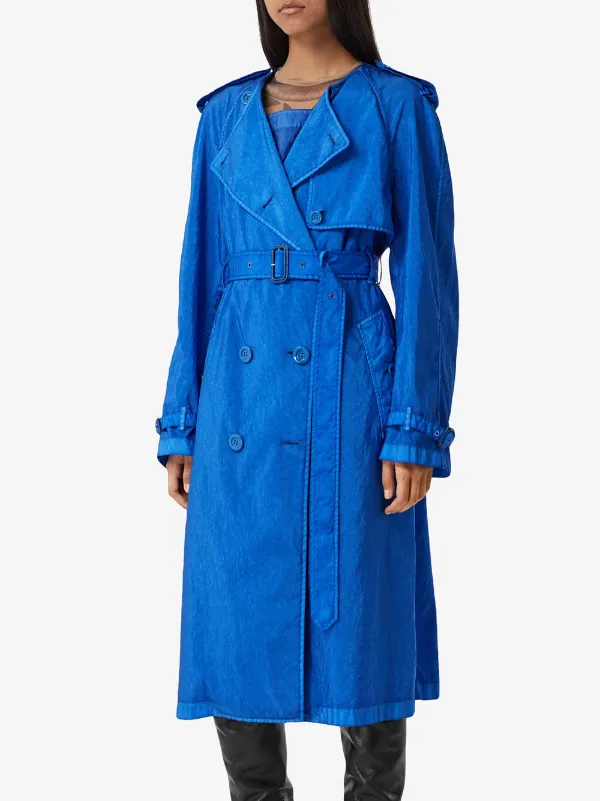 collarless trench coat