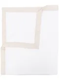 Brunello Cucinelli Kids contrasting-trim square-shape blanket - White