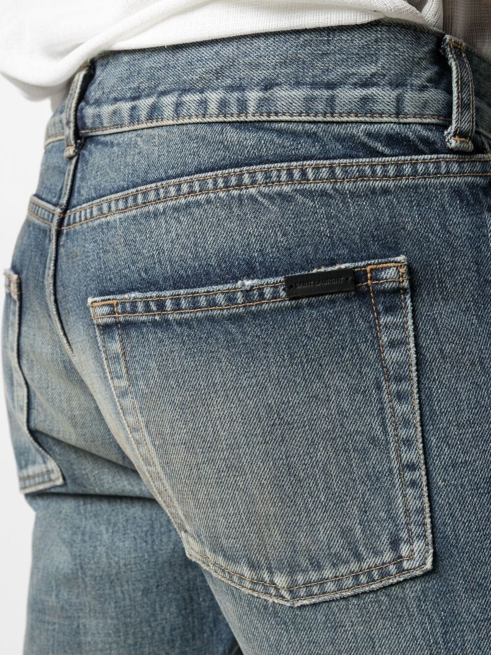 фото Saint laurent узкие джинсы средней посадки