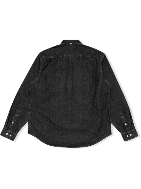 Supreme black classic logo denim shirt for men | SU9969 at Farfetch.com