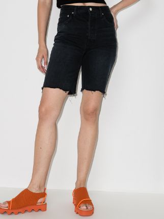 knee-length denim shorts展示图