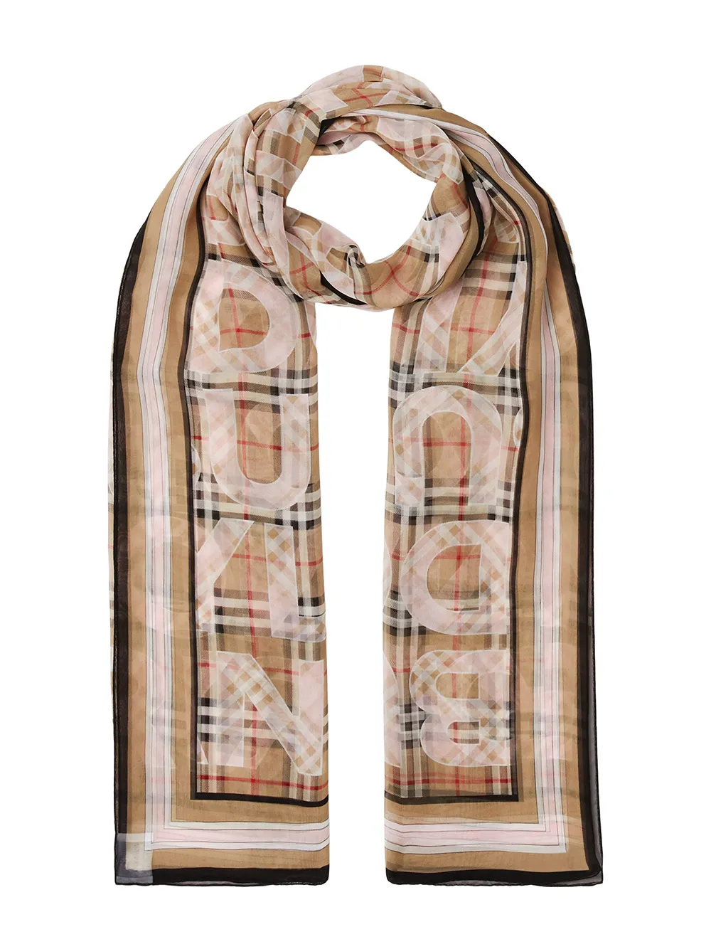 фото Burberry платок в клетку vintage check с логотипом