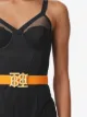 Burberry double monogram leather belt