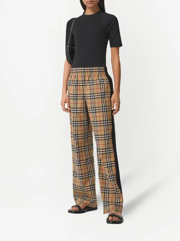 Burberry Vintage Check high-waisted Trousers - Farfetch