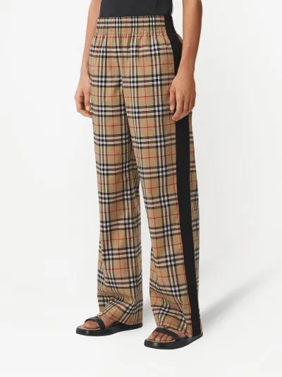 Vintage check high-waisted trousers 