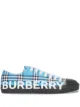 Image 1 of Burberry logo-print checked sneakers