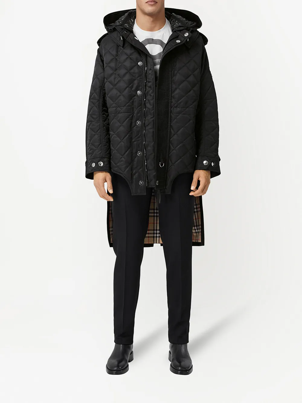 фото Burberry стеганая парка
