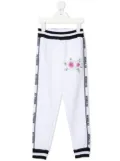 Monnalisa logo tape track pants - White