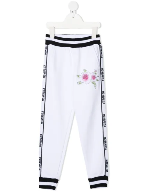 Monnalisa logo tape track pants