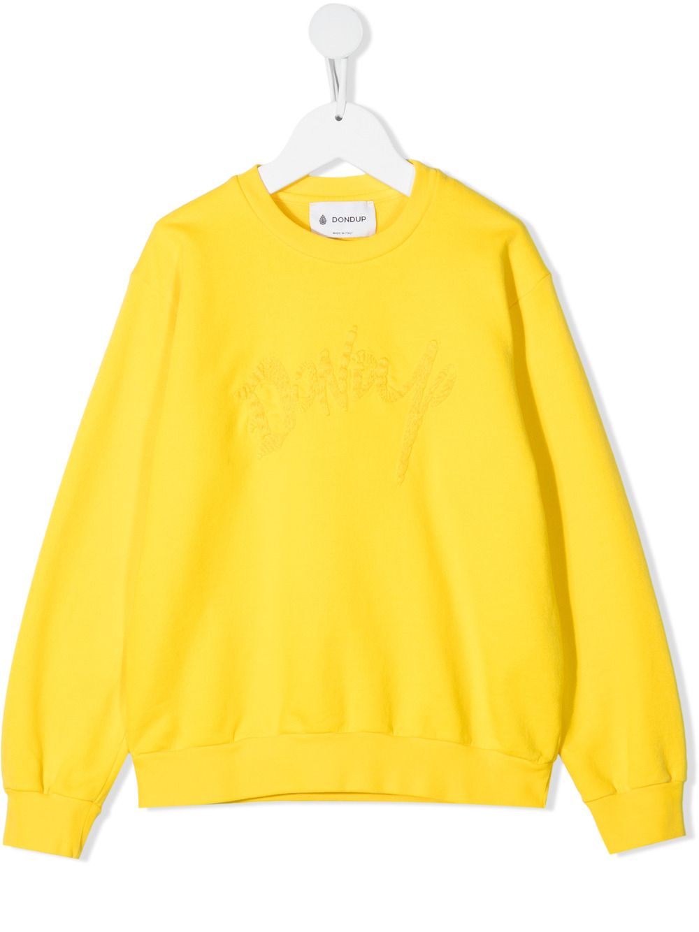 Shop Dondup Embroidered-logo Jumper In Yellow