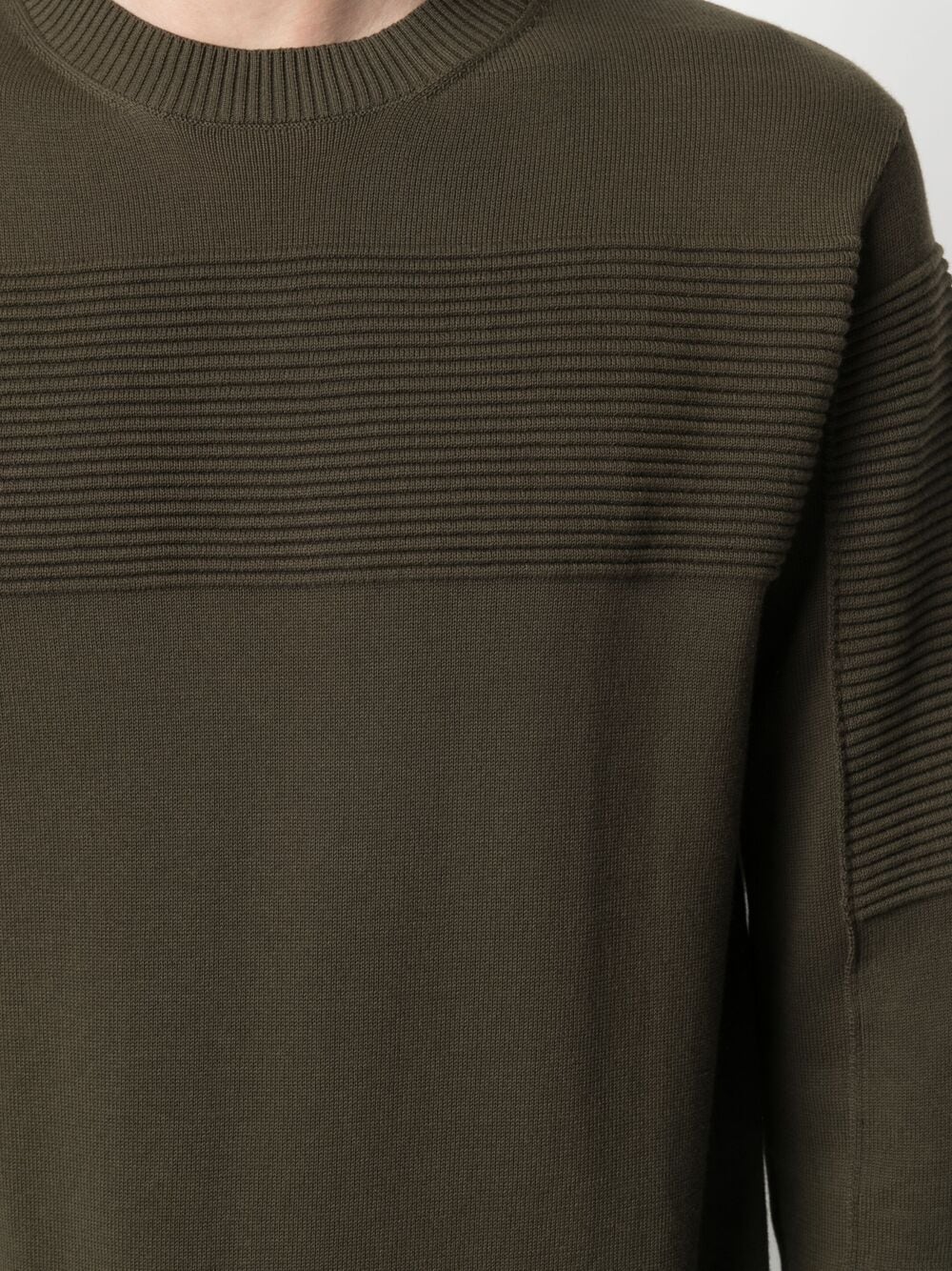 фото Les hommes свитер с отделкой в рубчик