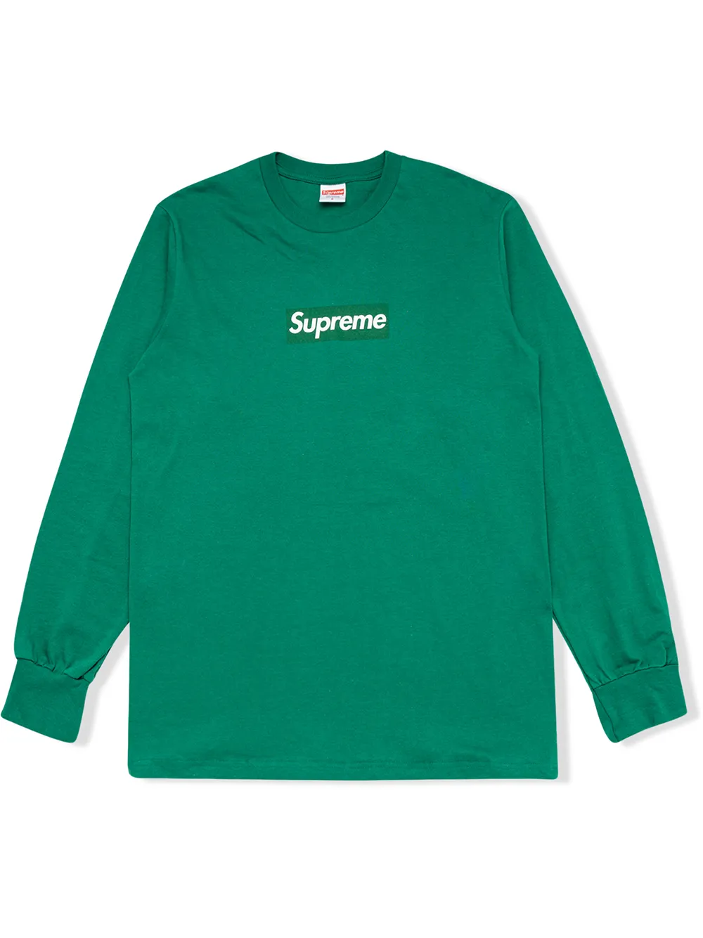 Supreme Box Logo Long-sleeve T-shirt In Green