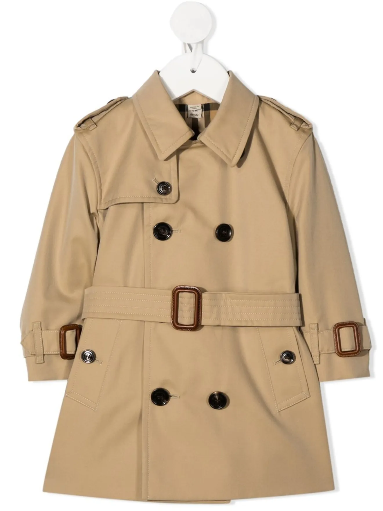 Burberry Kids double-breasted trench coat neutrals | MODES