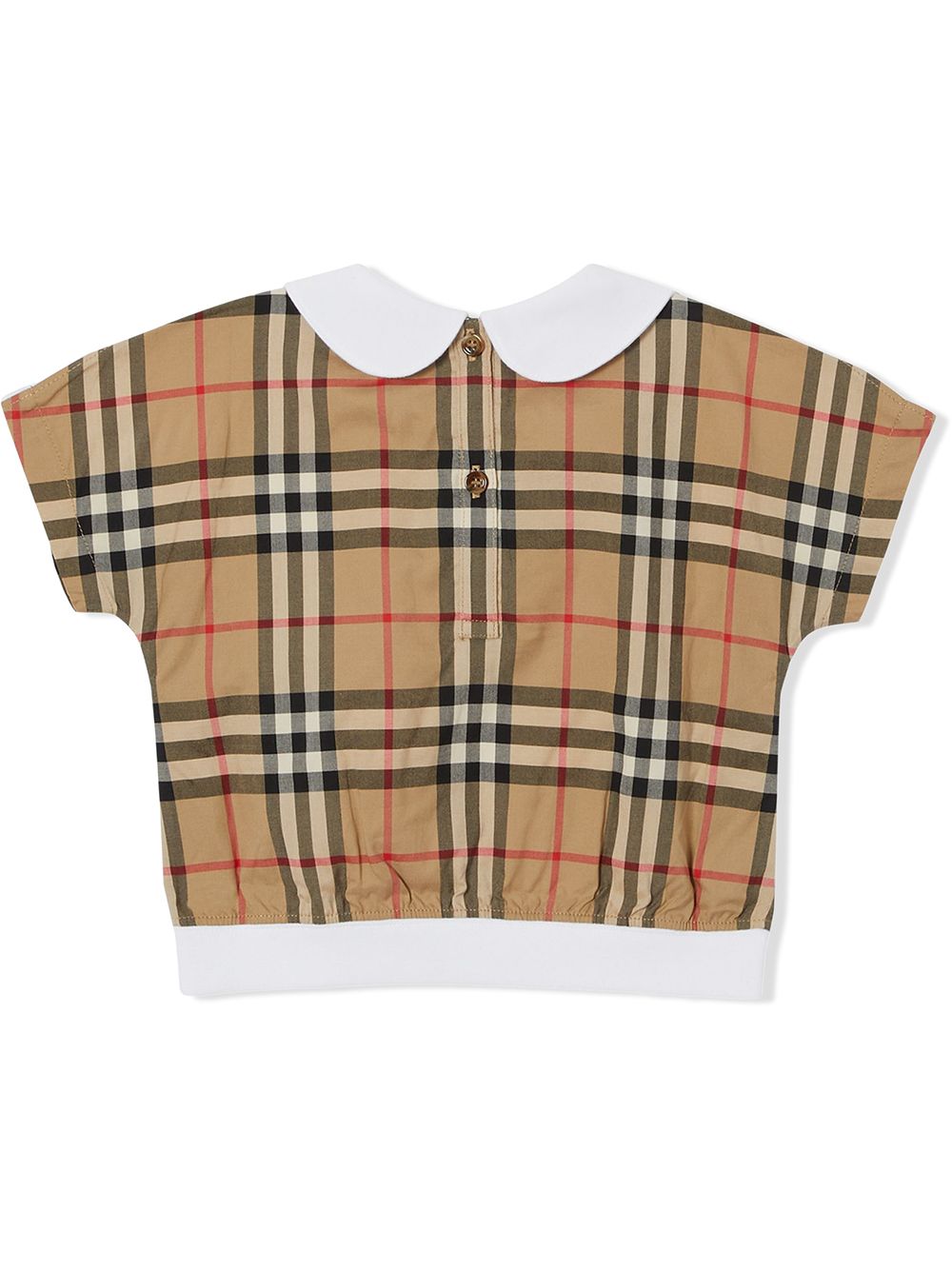 фото Burberry kids футболка со вставками в клетку vintage check