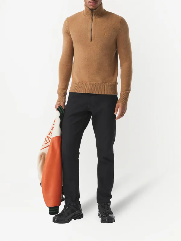 Burberry half-zip funnel-neck Jumper 