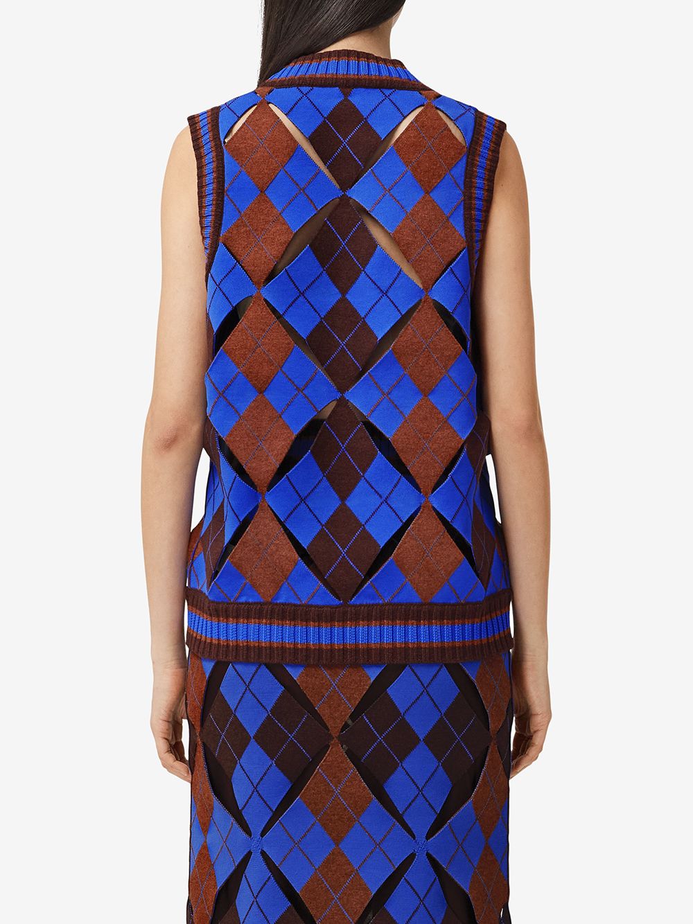 фото Burberry argyle cut-out knit vest