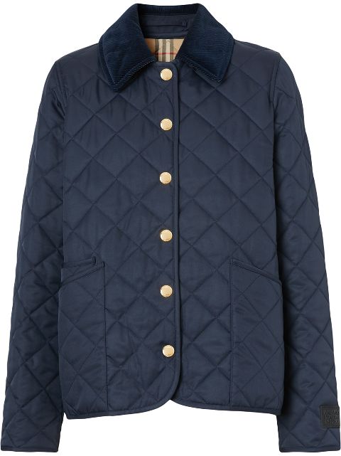 burberry quilted fitted jacket