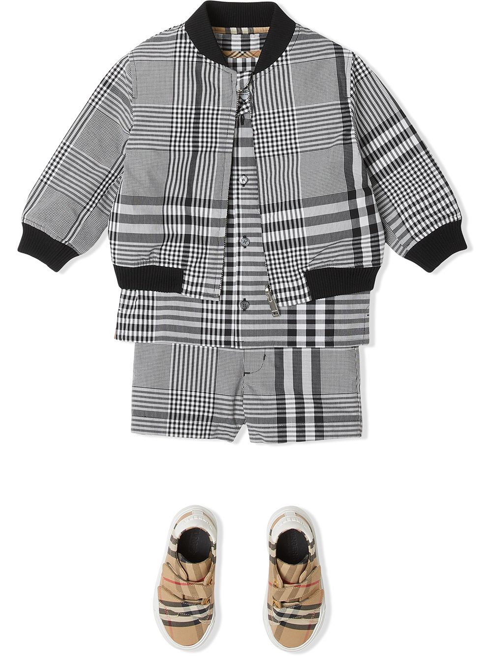 фото Burberry kids двусторонняя куртка-бомбер