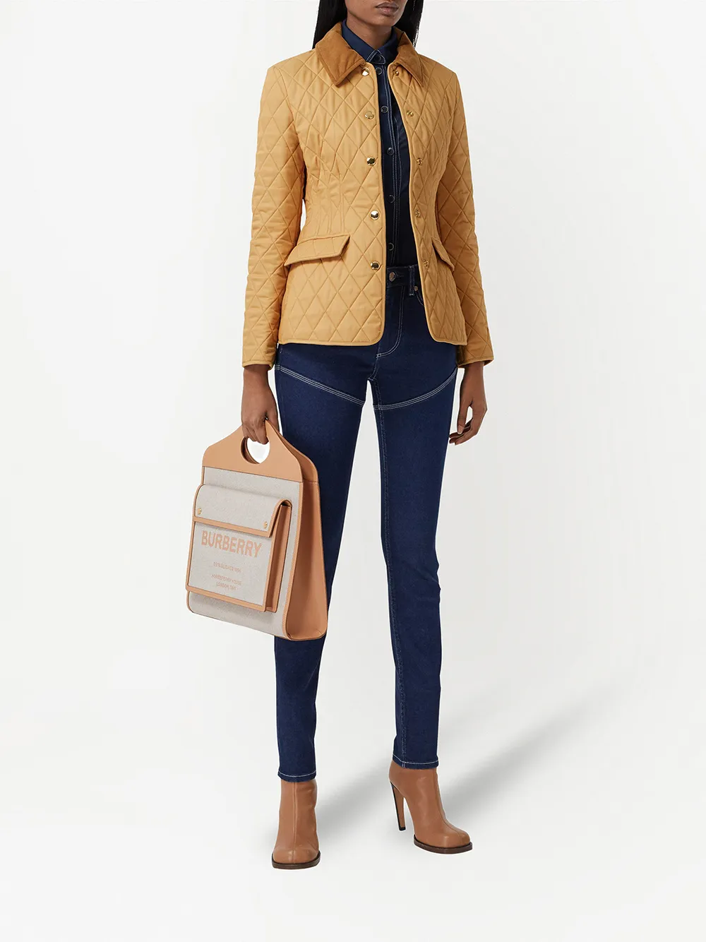 фото Burberry стеганая куртка