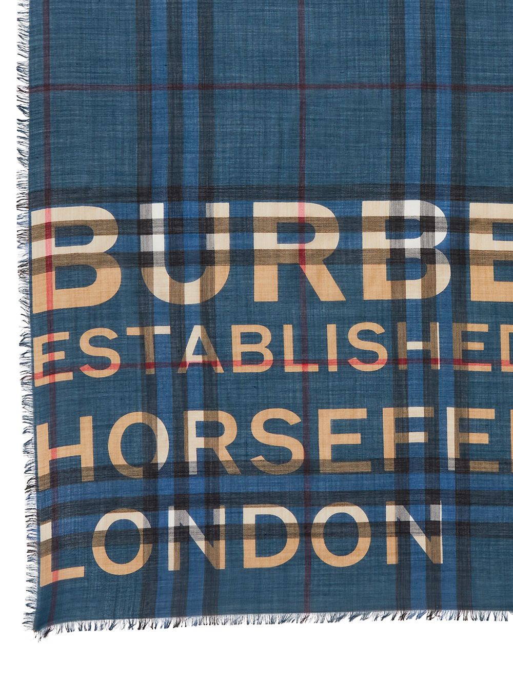 фото Burberry клетчатый шарф с принтом horseferry