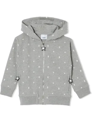 gray burberry moletom com capuz