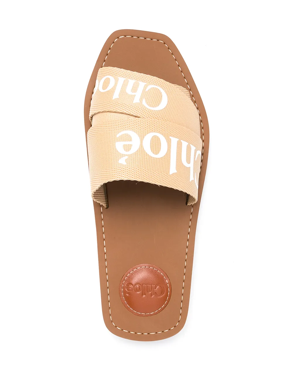 фото Chloé сандалии woody с логотипом