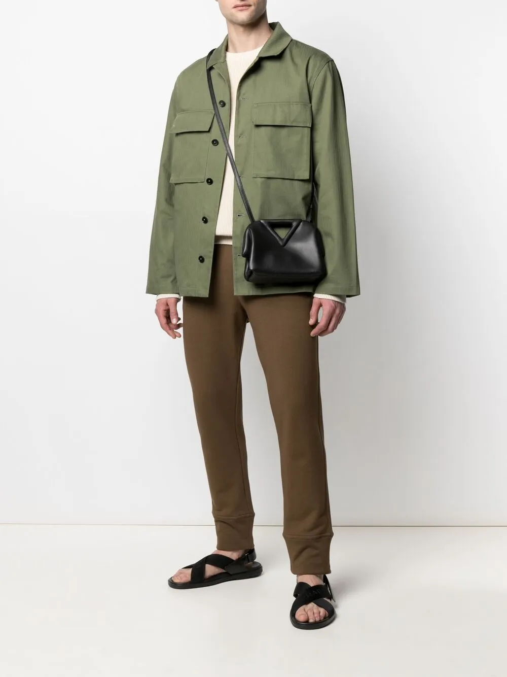 фото Bottega veneta сумка через плечо the triangle