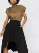 Sacai asymmetric draped high-waisted skirt