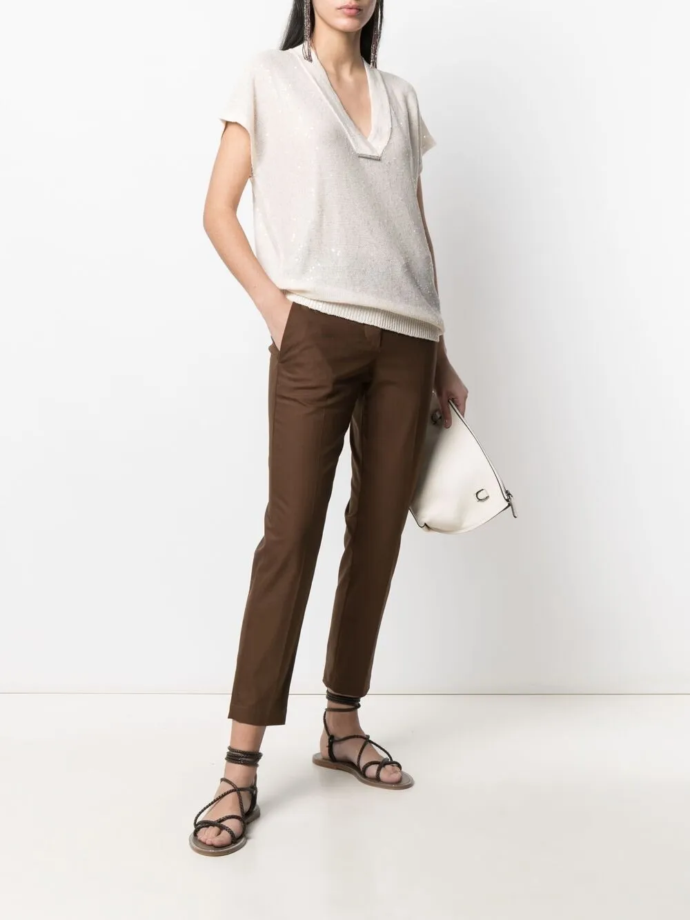 фото Brunello cucinelli топ с пайетками