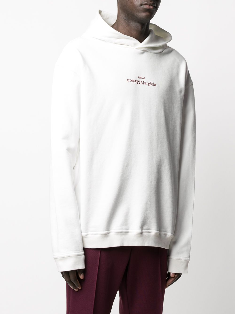 Maison Margiela logo embroidery hoodie Men