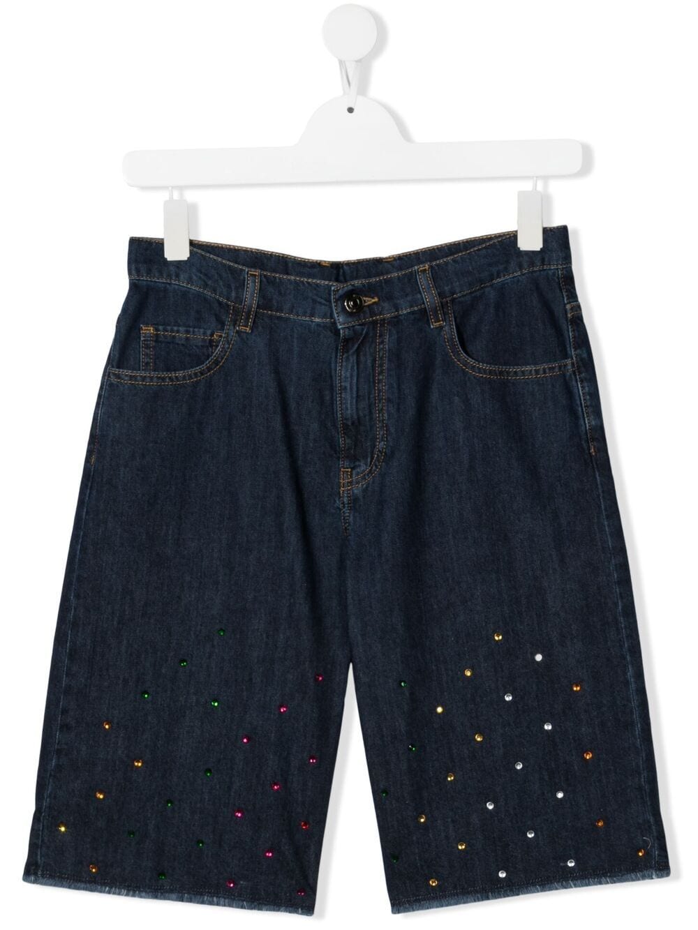 фото Nº21 kids джинсовые шорты с кристаллами