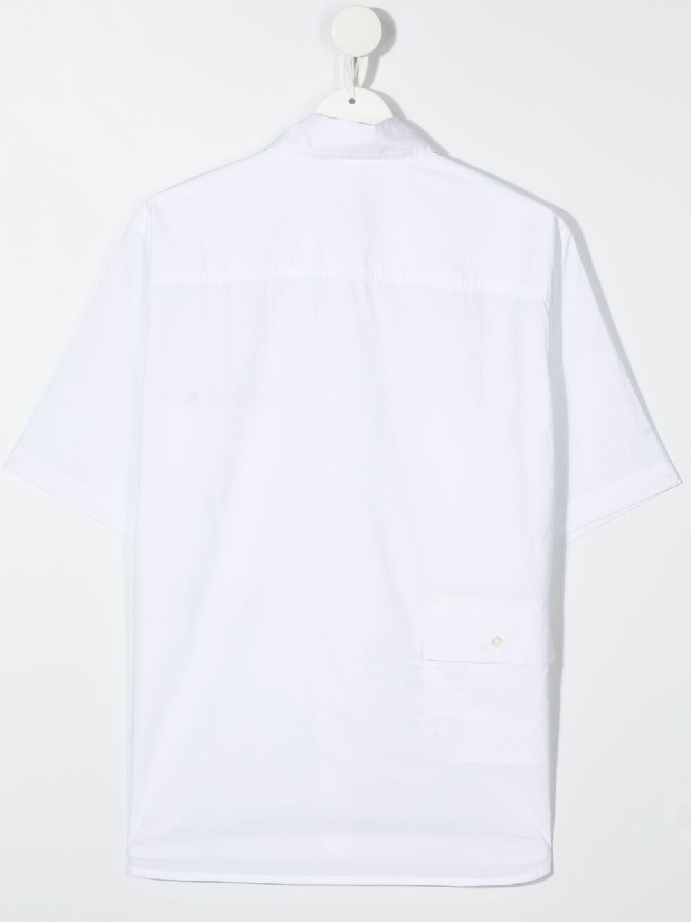 Shop Marni Logo-print Cotton Shirt In White