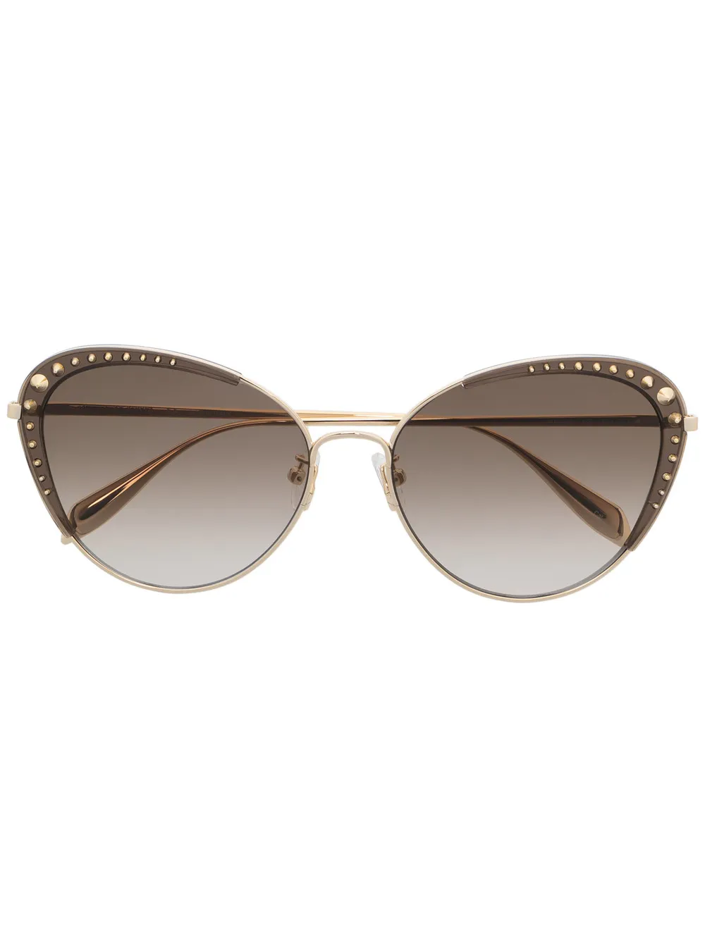 

Alexander McQueen Eyewear lentes de sol con armazón oversize y apliques - Dorado