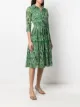 Samantha Sung stripe-print belted midi dress