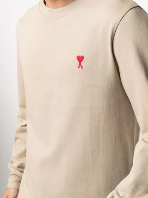 ami long sleeve heart tee