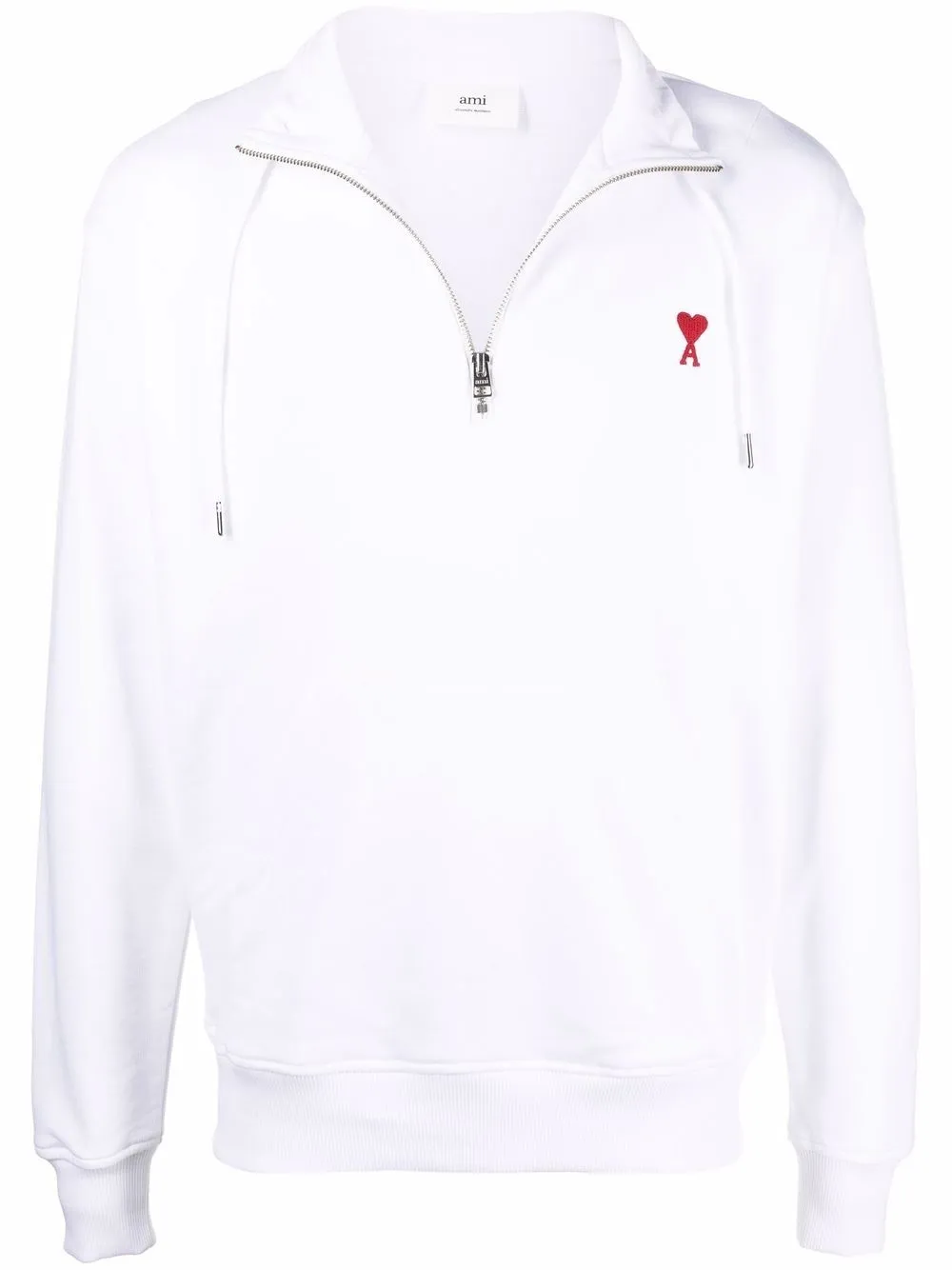 

AMI Paris sudadera con logo bordado - Blanco