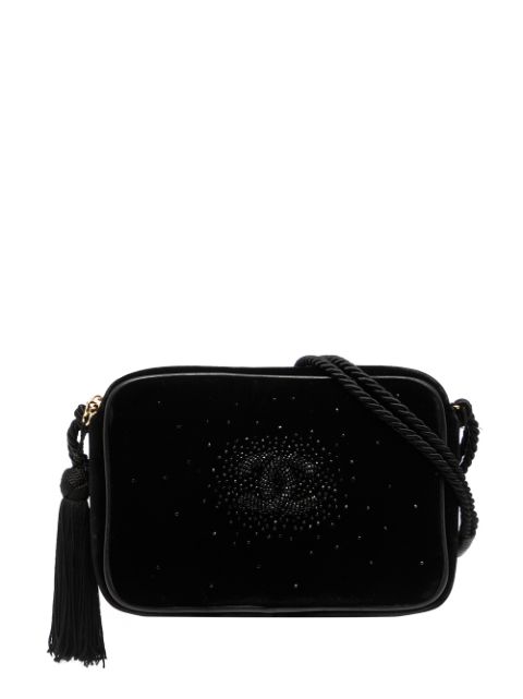 HOT SALE CHANEL 1990s CC rhinestone-embellished crossbody bag Women