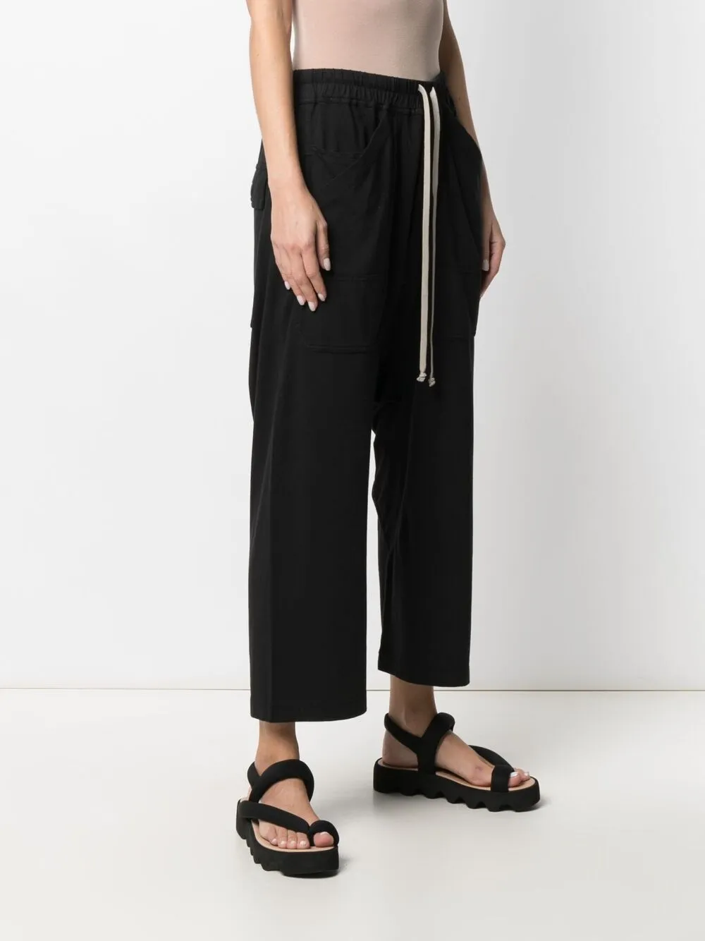 фото Rick owens drkshdw брюки с низким шаговым швом