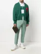 Image 2 of AMI Paris embroidered-logo V-neck cardigan