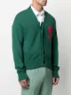 AMI Paris embroidered-logo V-neck cardigan