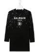 Image 1 of Balmain Kids TEEN crystal-embellished logo dress