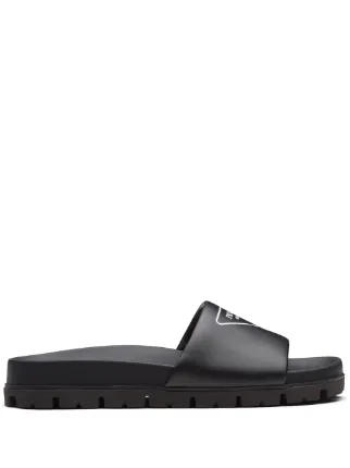 prada logo flip flop