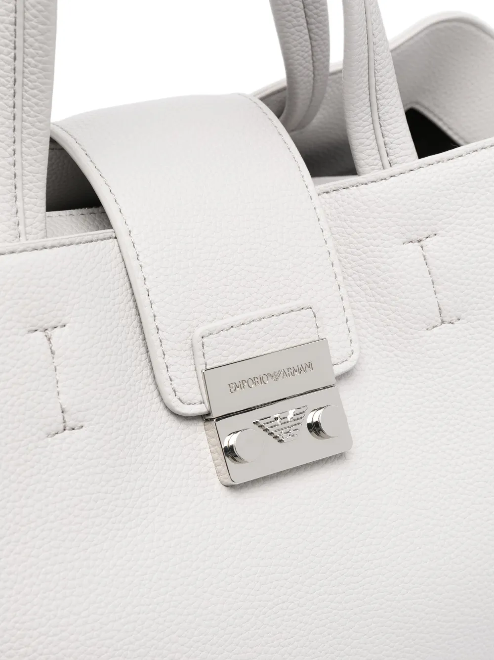 фото Emporio armani фактурная сумка-тоут из зернистой кожи