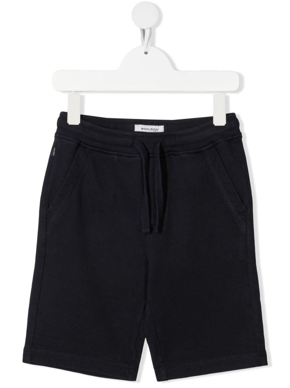 Shop Woolrich Drawstring Cotton Shorts In Blue