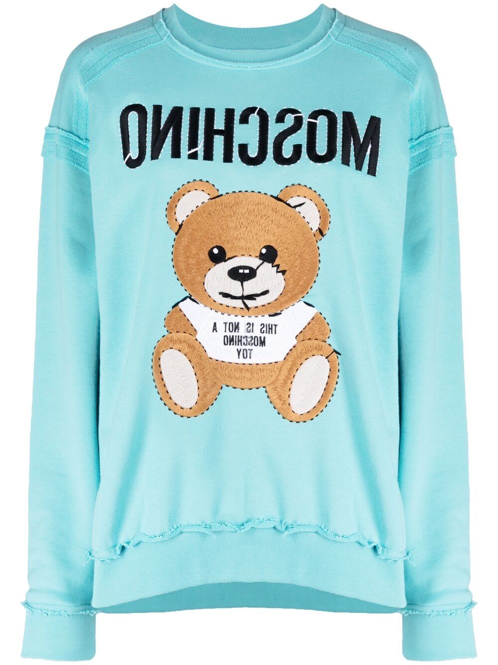 фото Moschino толстовка с вышивкой teddy bear