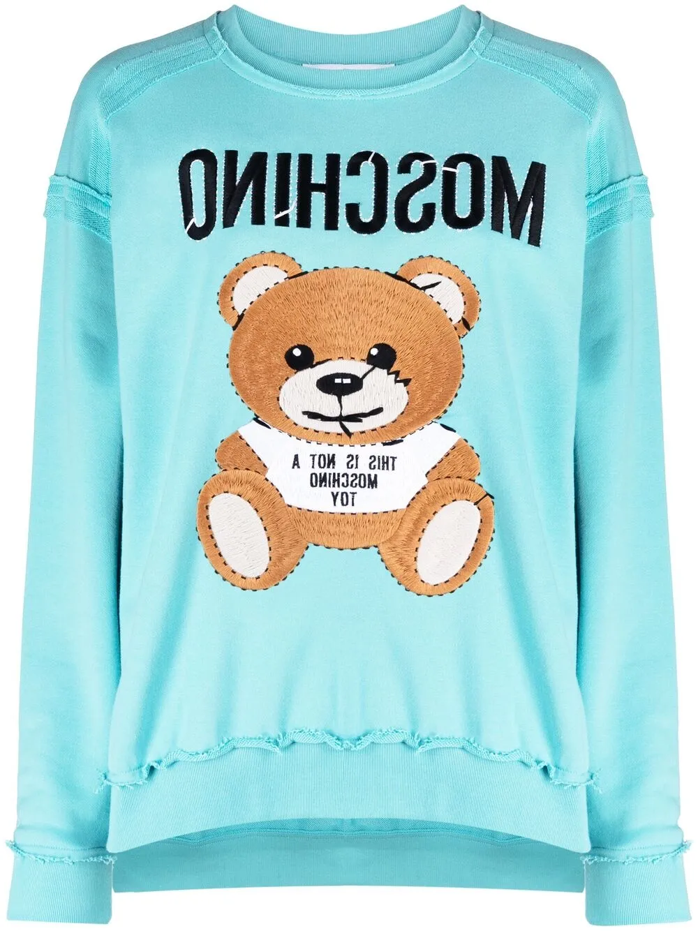 фото Moschino толстовка с вышивкой teddy bear